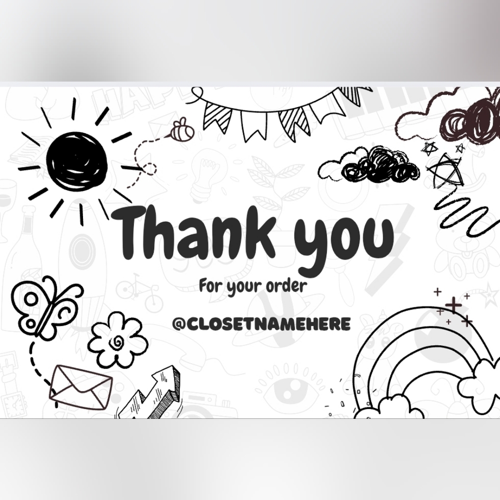 50 Custom 4x6 Cartoon Thank You Notes Labels/Thank You Stickers